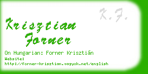 krisztian forner business card