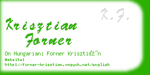 krisztian forner business card